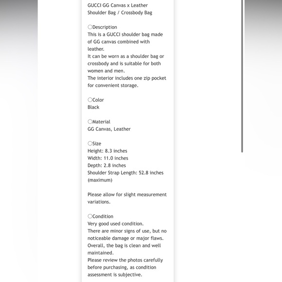 Gucci Black Monogram Messenger Bag - Picture 16 of 16